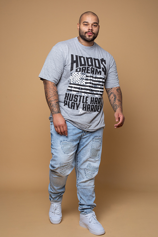 Hood Dreams Flag Print Tee