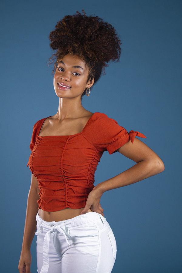 Junior Cropped Ruched Top