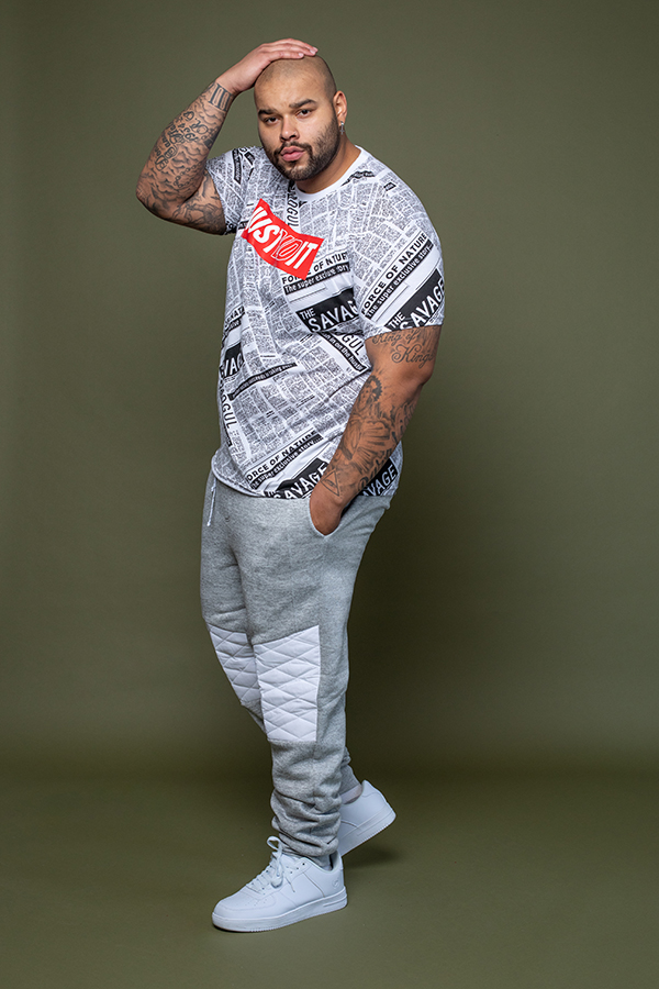 Just Did It Newspaper Print Tee