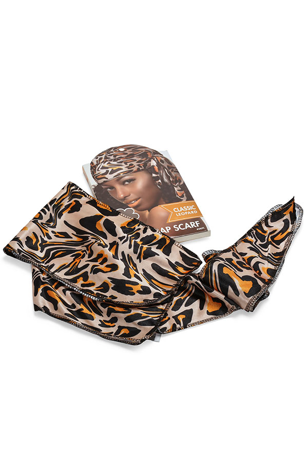 Leopard Silky Wrap Hair Scarf