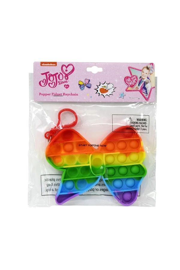 Jojo Siwa Popper Keychain Rainbow min