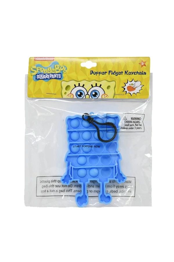 Spongebob popper fidget keychain blue min