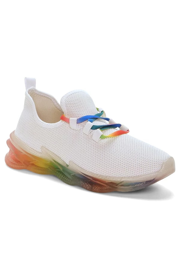 RainbowWavySoledWhiteSneakers