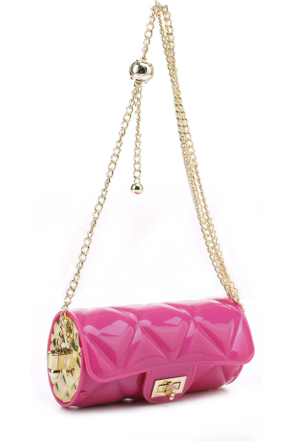 Fuschia Quilted Jelly Roll Handbag