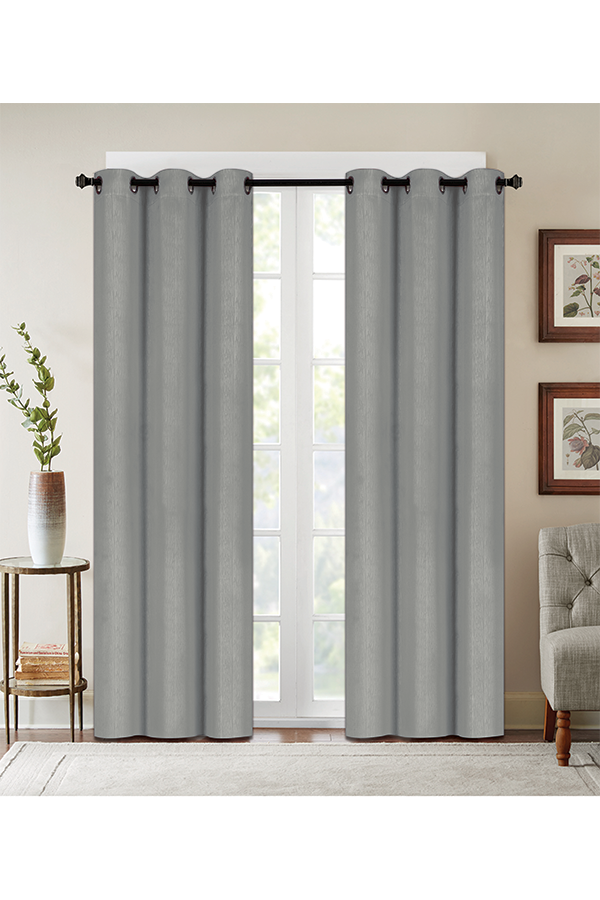 ”x” Pannel Embossed Curtains Light Grey denver