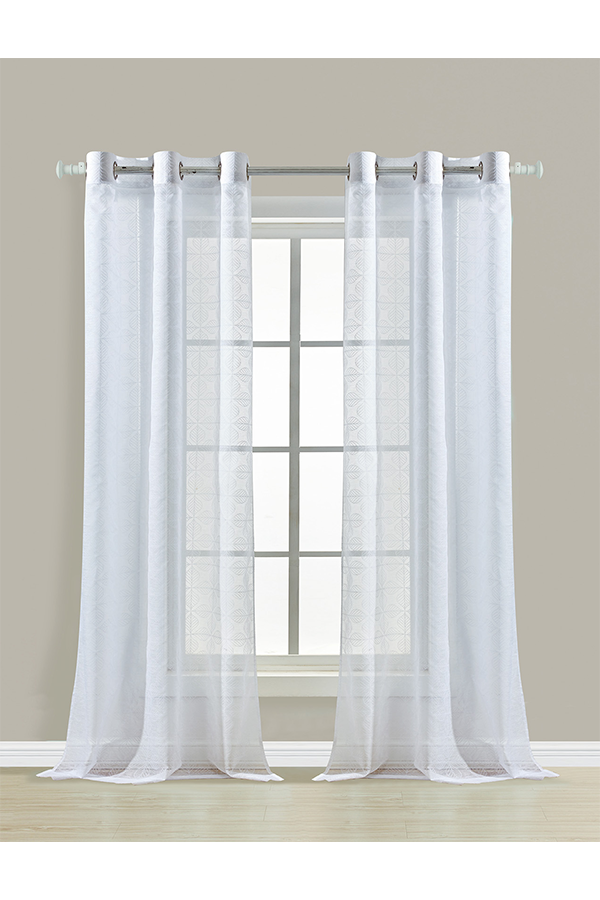 ”x” Pannel Light Filtering Curtains White