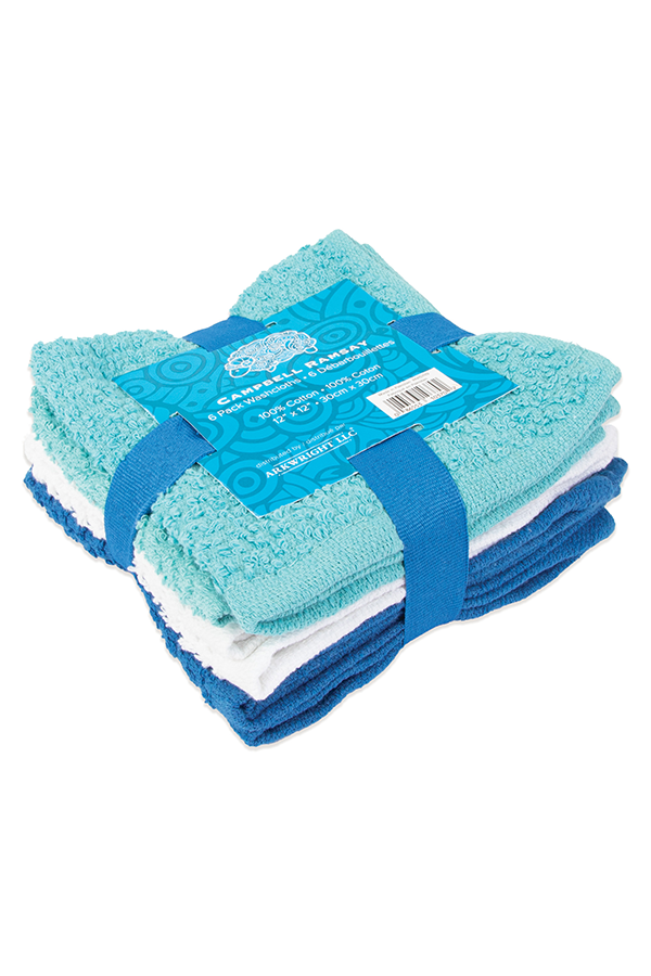 Pack ”x” Cotton Wash Cloth Blue