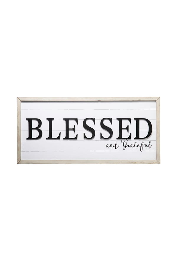 Blessed and Grateful Wood Sign $.