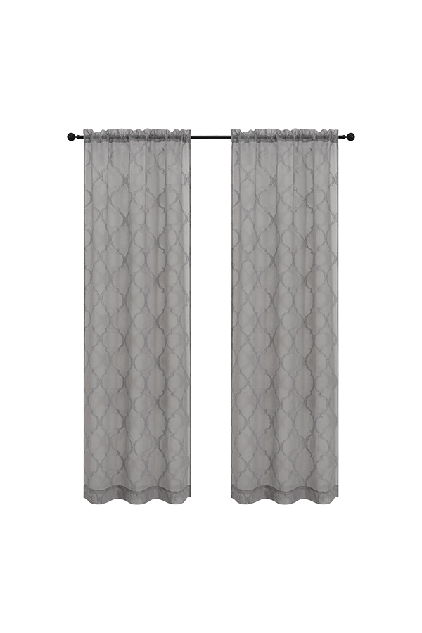 x Pannel Sheer Curtains Grey $.
