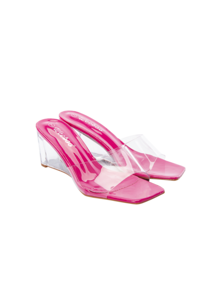 Fuchsia Lucite Wedge - Citi Trends