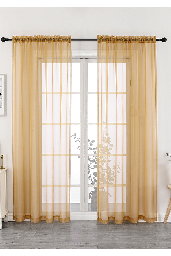 Pannel Sheer Curtains Gold $.