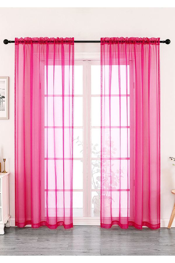 Pannel Sheer Curtains Pink $.