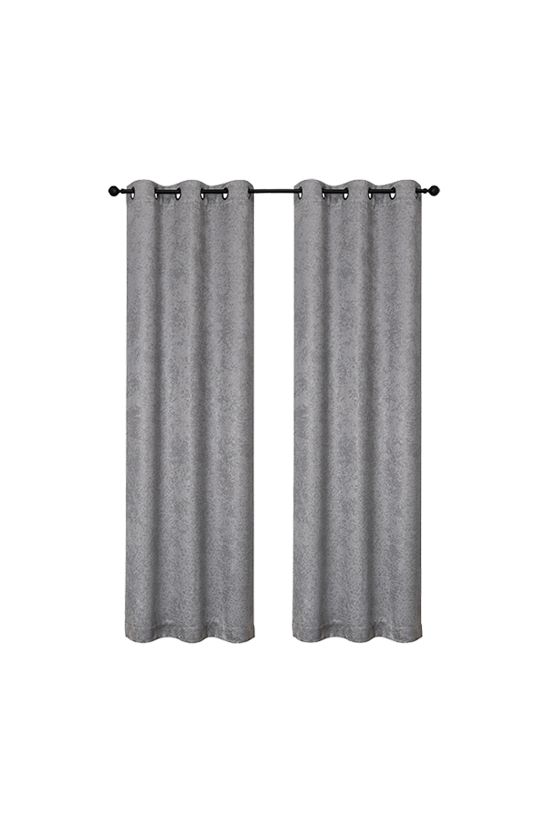 Pannel Blackout Embossed Curtains Grey $.