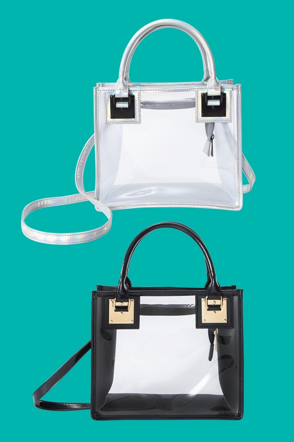 Clear satchel handbag on sale