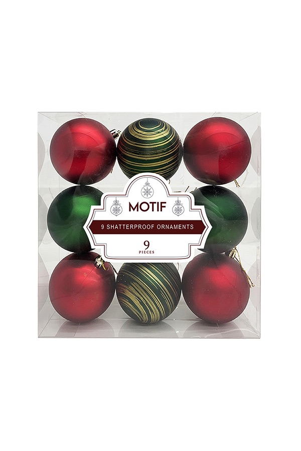 Piece Ornament Set red green $.