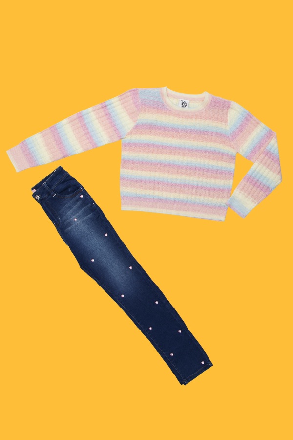 Girls Rainbow Sweater