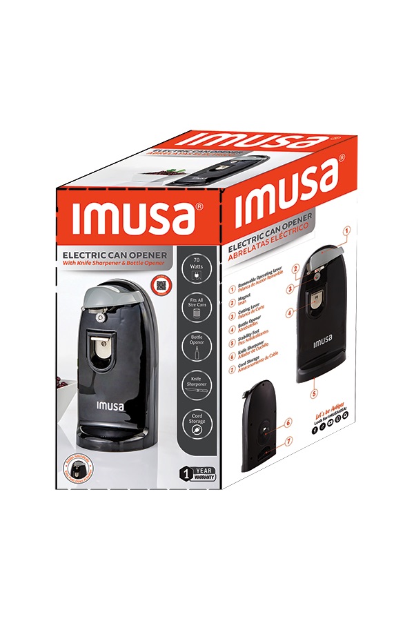 Imusa in Electric Can Opener Black $.