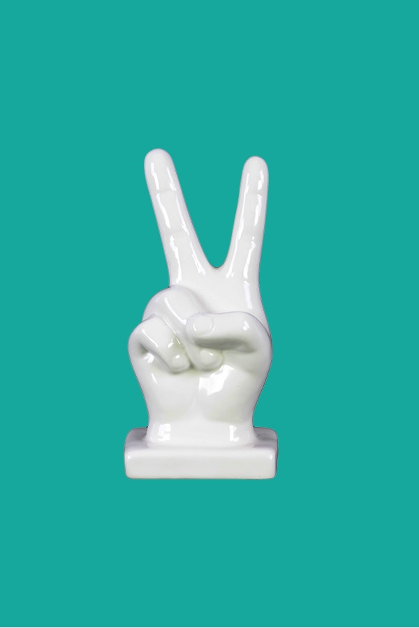 Peace Sign White $.