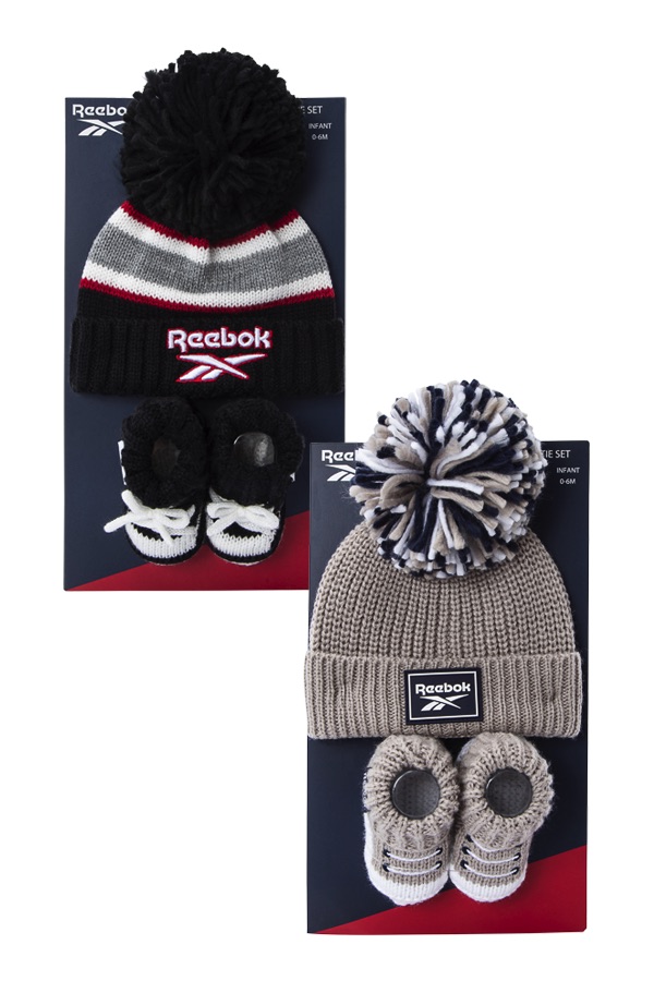 Reebok Knit Pom Hat with Booties